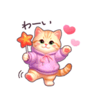 夏に毎日使える パーカーねこ 日常 ハート（個別スタンプ：25）