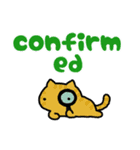 連絡！ねこたんず(英語)（個別スタンプ：4）