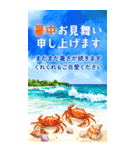 BIG♡暑中見舞い♡はがき風 夏のご挨拶（個別スタンプ：9）