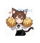ミニ猫娘日常スタンプ第1弾！（個別スタンプ：3）