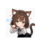 ミニ猫娘日常スタンプ第1弾！（個別スタンプ：4）