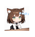 ミニ猫娘日常スタンプ第1弾！（個別スタンプ：8）