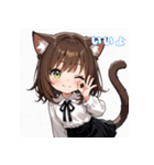 ミニ猫娘日常スタンプ第1弾！（個別スタンプ：11）