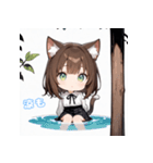 ミニ猫娘日常スタンプ第1弾！（個別スタンプ：13）