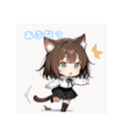 ミニ猫娘日常スタンプ第1弾！（個別スタンプ：14）