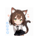 ミニ猫娘日常スタンプ第1弾！（個別スタンプ：16）