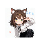 ミニ猫娘日常スタンプ第1弾！（個別スタンプ：17）