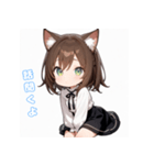 ミニ猫娘日常スタンプ第1弾！（個別スタンプ：18）