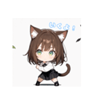 ミニ猫娘日常スタンプ第1弾！（個別スタンプ：20）