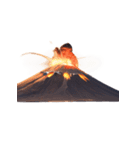 【スタンプアレンジ用】火山（個別スタンプ：2）