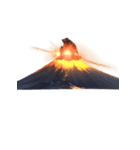 【スタンプアレンジ用】火山（個別スタンプ：32）