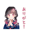 制服の女の子★テスト現実逃避（個別スタンプ：3）