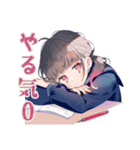 制服の女の子★テスト現実逃避（個別スタンプ：5）