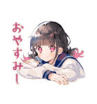 制服の女の子★テスト現実逃避（個別スタンプ：25）