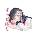 制服の女の子★テスト現実逃避（個別スタンプ：32）
