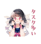 制服の女の子★テスト現実逃避（個別スタンプ：33）