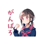 制服の女の子★テスト現実逃避（個別スタンプ：37）