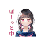 制服の女の子★テスト現実逃避（個別スタンプ：39）