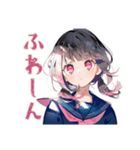 制服の女の子★テスト現実逃避（個別スタンプ：40）