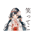 巫女さんの応援スタンプ♡（個別スタンプ：30）