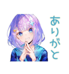 女子高生の爽やか夏スタンプ（個別スタンプ：3）
