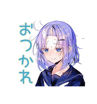 女子高生の爽やか夏スタンプ（個別スタンプ：8）