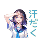女子高生の爽やか夏スタンプ（個別スタンプ：16）