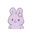 ラベンダーうさぎブリス（個別スタンプ：1）