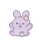 ラベンダーうさぎブリス（個別スタンプ：4）
