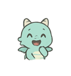 ちびグリーンドラゴン 表情パレード（個別スタンプ：4）