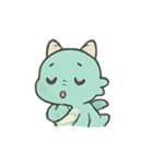 ちびグリーンドラゴン 表情パレード（個別スタンプ：9）