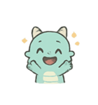 ちびグリーンドラゴン 表情パレード（個別スタンプ：12）