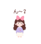 キュートなロングヘアの女の子 （BIG/JP）（個別スタンプ：5）