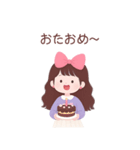 キュートなロングヘアの女の子 （BIG/JP）（個別スタンプ：10）