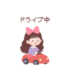 キュートなロングヘアの女の子 （BIG/JP）（個別スタンプ：12）