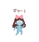 キュートなロングヘアの女の子 （BIG/JP）（個別スタンプ：14）