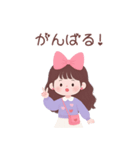キュートなロングヘアの女の子 （BIG/JP）（個別スタンプ：15）