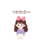 キュートなロングヘアの女の子 （BIG/JP）（個別スタンプ：22）