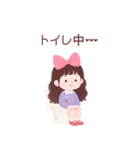 キュートなロングヘアの女の子 （BIG/JP）（個別スタンプ：23）