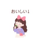 キュートなロングヘアの女の子 （BIG/JP）（個別スタンプ：30）