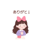 キュートなロングヘアの女の子 （BIG/JP）（個別スタンプ：39）