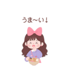キュートなロングヘアの女の子 （BIG/JP）（個別スタンプ：40）