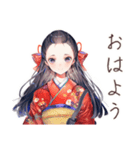 大正女学生の夏夜ロマン♡（個別スタンプ：2）