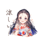 大正女学生の夏夜ロマン♡（個別スタンプ：7）