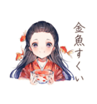 大正女学生の夏夜ロマン♡（個別スタンプ：12）