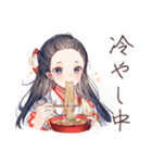 大正女学生の夏夜ロマン♡（個別スタンプ：14）