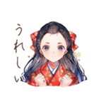 大正女学生の夏夜ロマン♡（個別スタンプ：16）