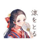大正女学生の夏夜ロマン♡（個別スタンプ：23）