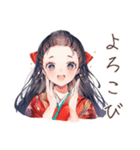 大正女学生の夏夜ロマン♡（個別スタンプ：37）