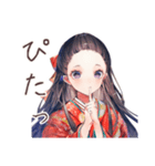 大正女学生の夏夜ロマン♡（個別スタンプ：39）